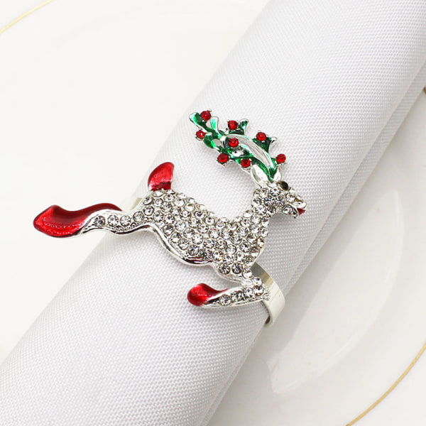 8 PCS Christmas Napkin Rings for Dinning Table Setting- Rust,ZQKLA