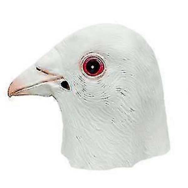 Ny Maskeraddräkt Djurmasker Halloween Horror Rolig Vit Duva Duva Latex Fågelhuvudöverdrag Mask
