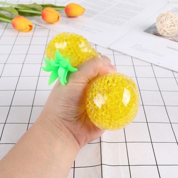 Ananas Stressbollar Squishy Vattenpärlor Boll Sensorisk Fidget, ZQKLA