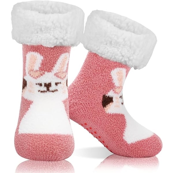 Kids Slipper Socks Slipper Fluffy Socks,Boy Girl Cute Animal,ZQKLA