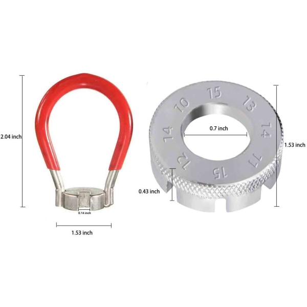 Sykkeleiker justeringsnøkkel Sykkelfelg Truing Tool Sett med 2