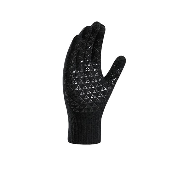 Vinterstickade handskar med pekskärm för män och kvinnor Texti,ZQKLA