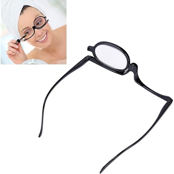 Forstørrelsesglas til makeup øjne, enkelt linse makeup briller splintfri bærbare lette +2.00