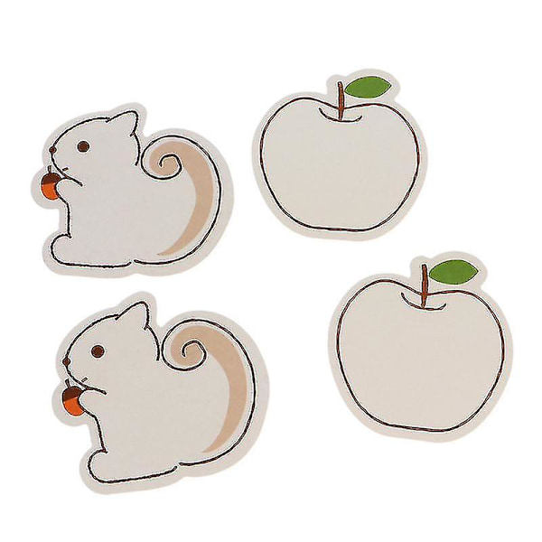 4 Pack (Grisar, elefanter, ekorrar och äpplen) Cartoon Me, ZQKLA