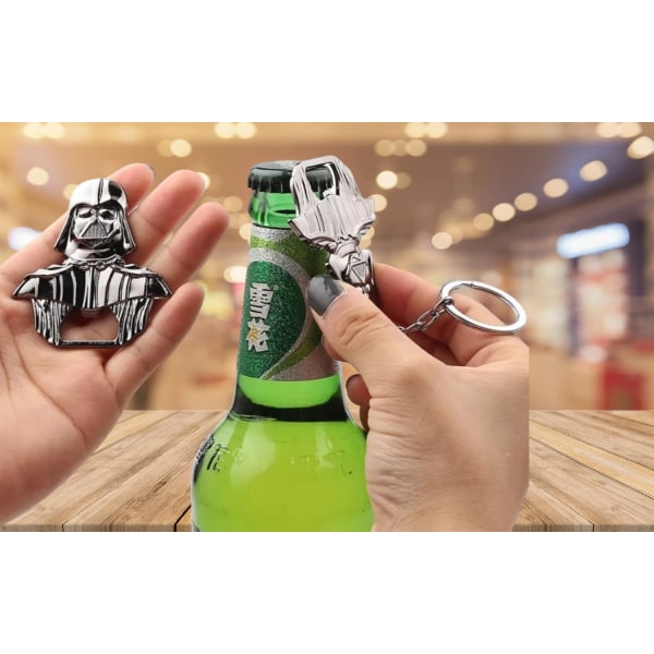 Darth Vader Flasköppnare som Nyckelring, Blank Svart, Solid Co,ZQKLA