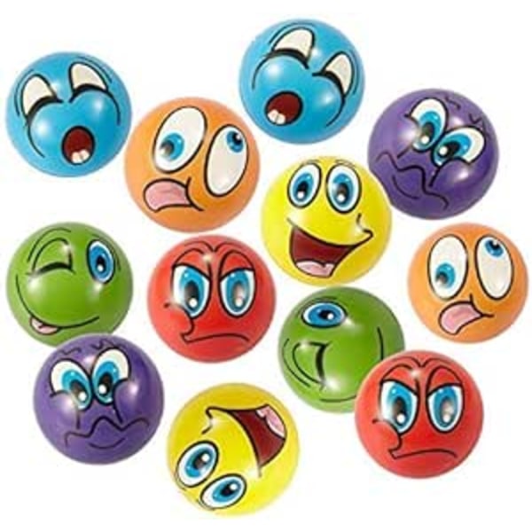 Anti-Stress pallo 12 kpl Emoji Stressipallot Täydellinen Stressinlievittäjä, ZQKLA