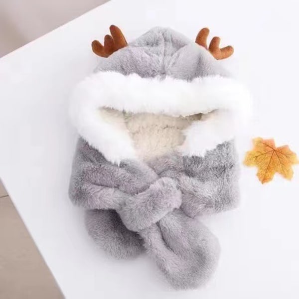 Baby Barn Plyschmössa och Halsduk Set Pojkar Flickor Varma Horn B,ZQKLA