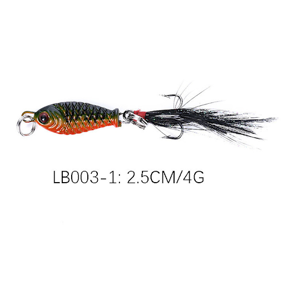 4kpl 2,5cm/4g Simulaatio Mini Kalastus Toukka Vieheet