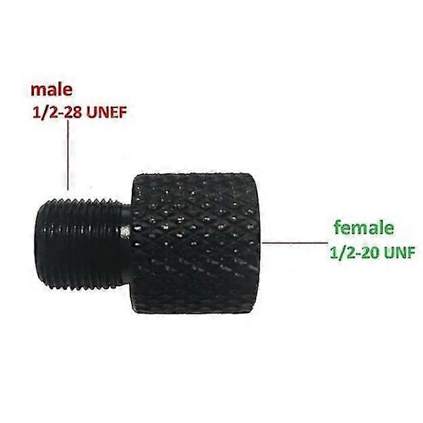 Gängadapter för pipände Hona 1/2-20 UNF till Hane 1/2-28 UNEF 0018