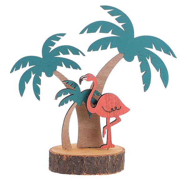1 st Creative Trä Hawaii-Stil Prydnad DIY Träblad och Djur