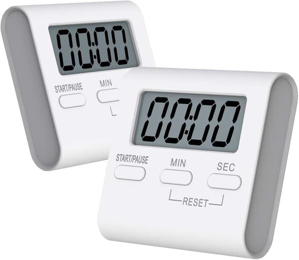 Kökstimer, 2-pack Digitala Kökstimers Magnetisk Nedräkning T