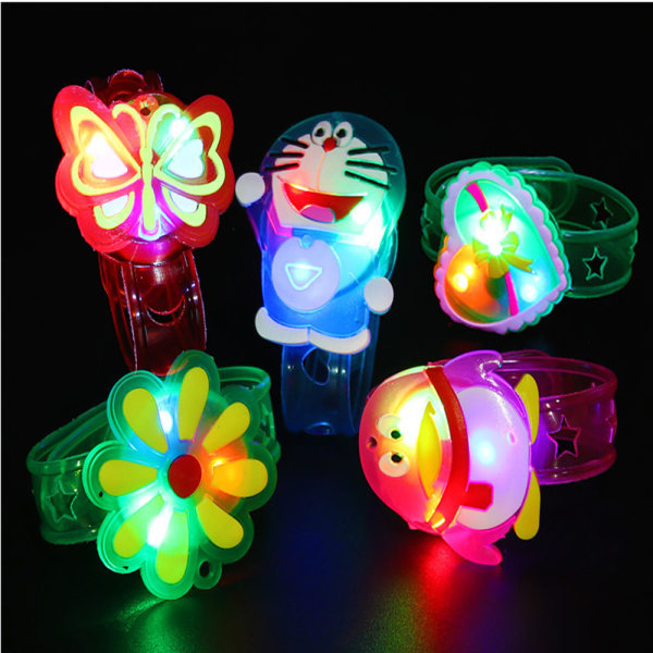 20 Pakker Halloween Partygaver Fidget Toys LED Lysende Armbånd, ZQKLA