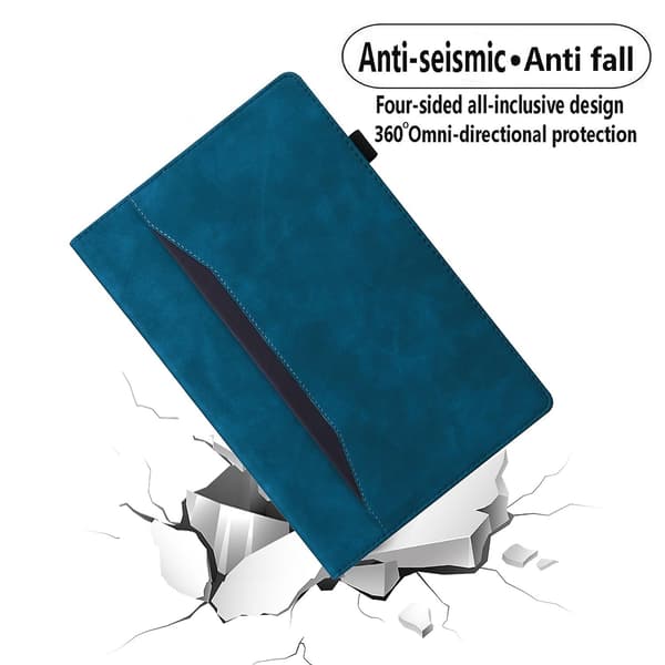 Splejset Læder Tablet Cover Til Samsung Galaxy Tab A9+ Blue