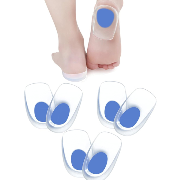 3 Par Gel Hælkopper Plantar Fasciitt Innlegg - Silikon Ge,ZQKLA
