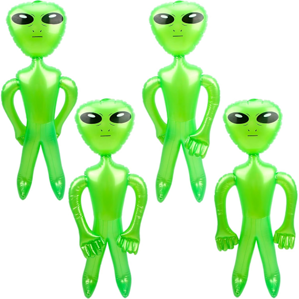 4-pak Jumbo Oppblåsbare Alien 35 Tommer Alien Oppblåsbar Leke, ZQKLA