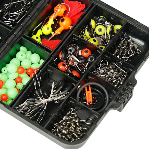 205 Dele Fiskeudstyrssæt, Inkl. Jig Hooks, Bullet, ZQKLA