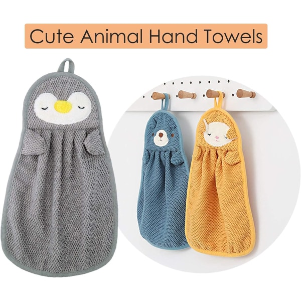 Handdukar för barn Handdukar med hängögla Animal Motiv Ab,ZQKLA