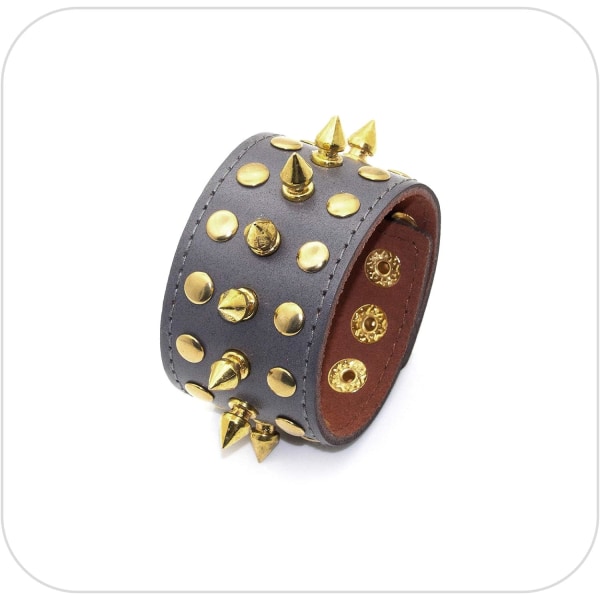 Hip Hop Alloy Spenne Armbånd Spike Rivet Lærarmbånd(,ZQKLA