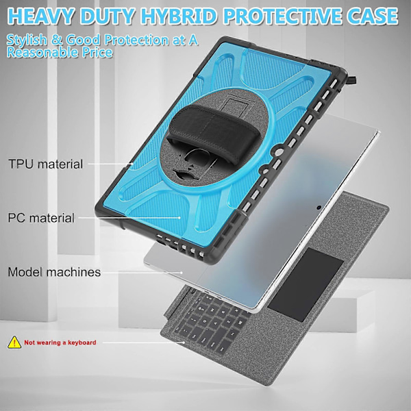 Stødsikkert Tablet Cover til MicroSoft Surface Pro 9 Blue
