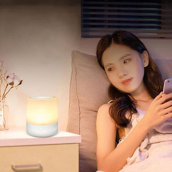 Natlampe LED Farvebelysning Touch Sensor Sengelampe til ,ZQKLA