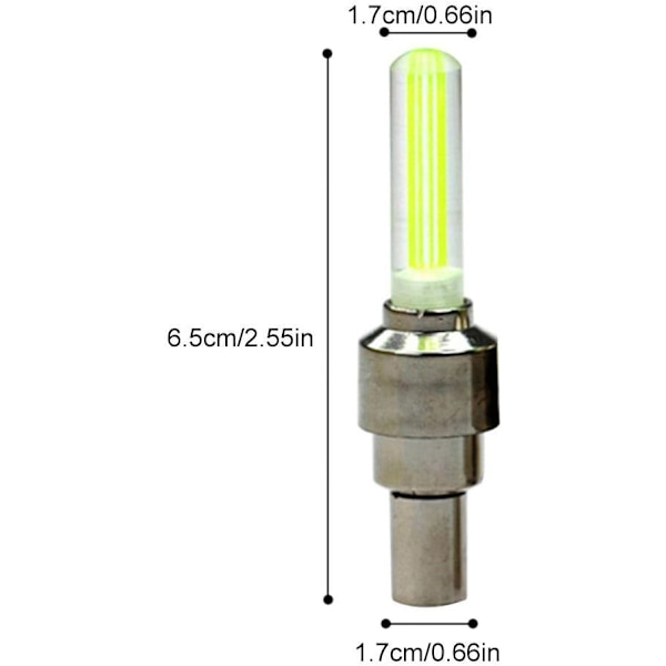 4-pack LED-hjullampor för cykel, 4 färger LED-ventilhattar för framhjul
