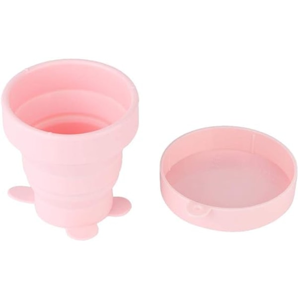 170ml Rosa Vattenkopp Mini Bärbar Silikon Vikbar Kopp Återanvändbar, ZQKLA