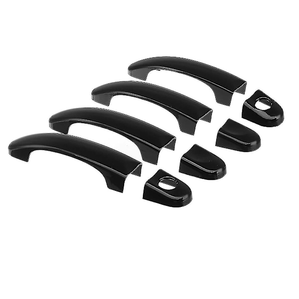 8 stk. sett ABS krom dørhåndtak deksler for TRANSPORTER T5 T6 VAN 2003-2015 Gloss Black