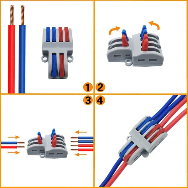 Anslutningsplintar SPL-42 10 st Elektrisk Snabbkoppling, ZQKLA