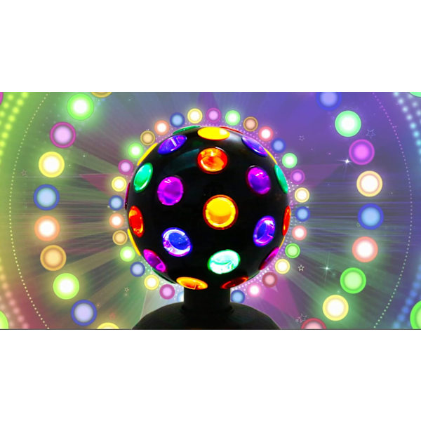 Disco-pallolamppu 360 asteen pyörivällä monivärisellä valolla, ZQKLA