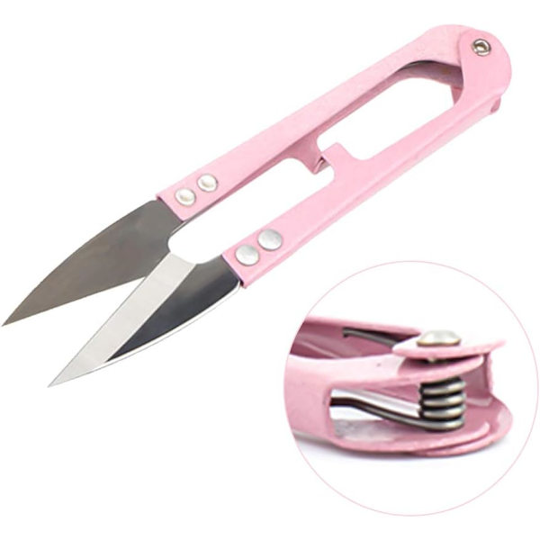 (Rosa) 2 stk Mini U-formet Broderisaks, ZQKLA