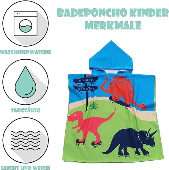 Badeponcho for barn - Med hette - Badekåpe for barn, ZQKLA