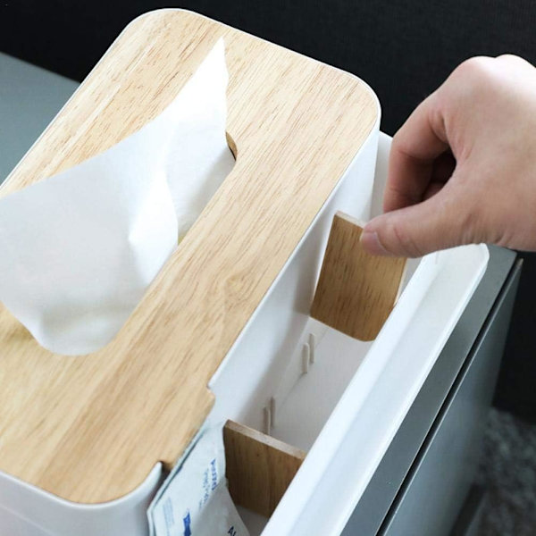 Rektangulär Tissue Box, Tissue Box med Fack, Multi-, ZQKLA