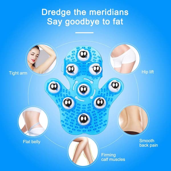 Kroppsmassagehandske, Handformad Massager Rullkula Metall Rullande