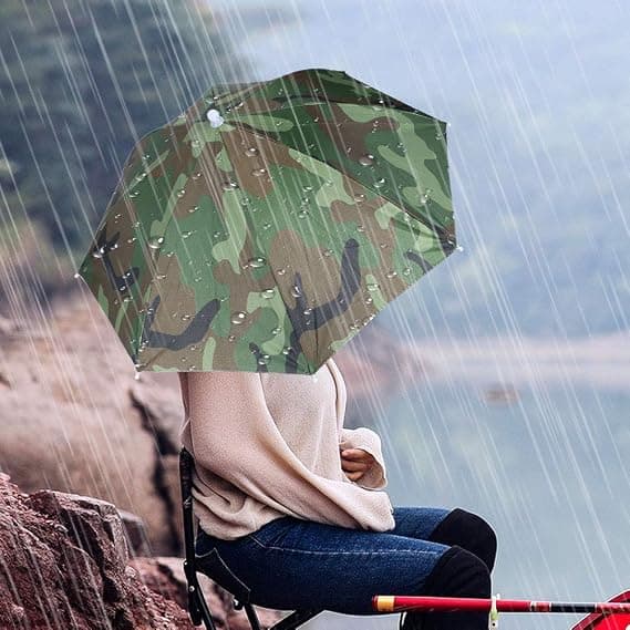 Elastisk Pandebånd Camouflage Mønster Sol Regn Paraply Hat Be,ZQKLA