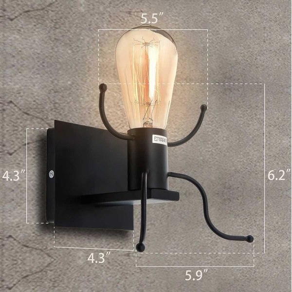 Kreativ Vintage Vägglampa Inomhus Vägglampa, ZQKLA