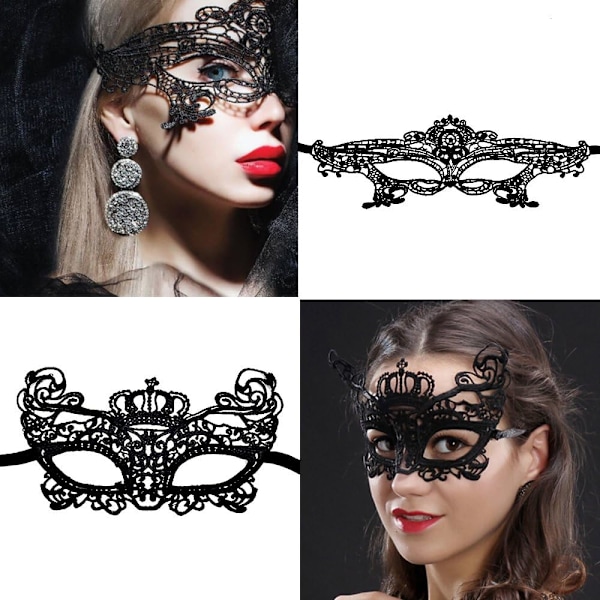 15 stk Halloween Fleksibel Blonder Ansiktsmasker Kvinner Sexy Øyemaske for