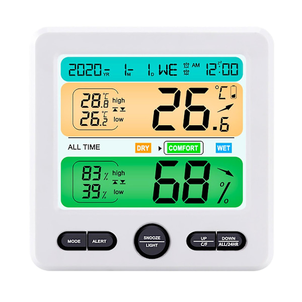 Digital Hygrometer Inomhus utomhustermometer Trådlös temperatur