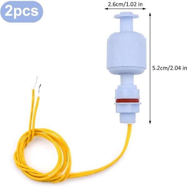 2 kpl vedenpinnan tasoanturi, nestekelluke hydroponicsille, Gar, ZQKLA