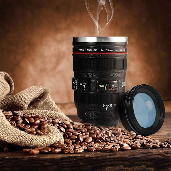 Kamera Kaffeekopp Kameraobjektivkopp Kaffe Mjölk Vatten Kamera M,ZQKLA