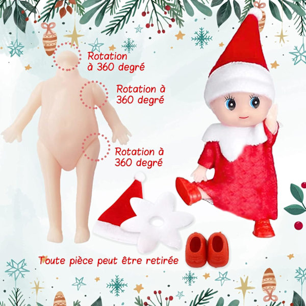 Julfigur - Jultomte (2-pack) Flicka och Pojke Figuri
