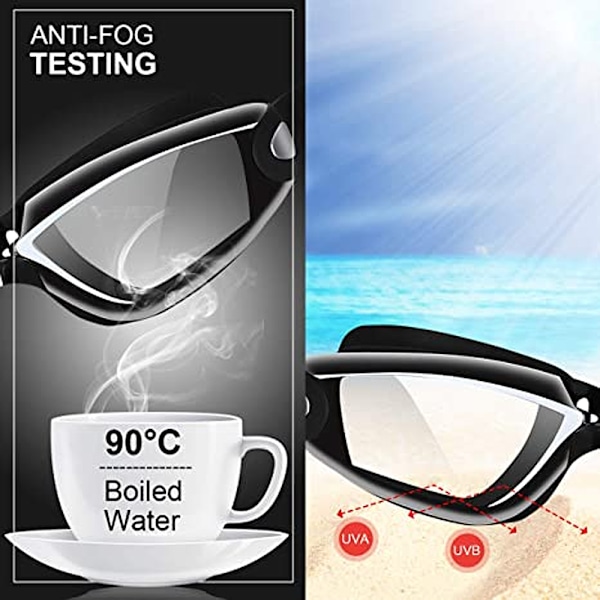 Svømmebriller, Anti-UV og Anti-dug Svømmebriller, Fre,ZQKLA
