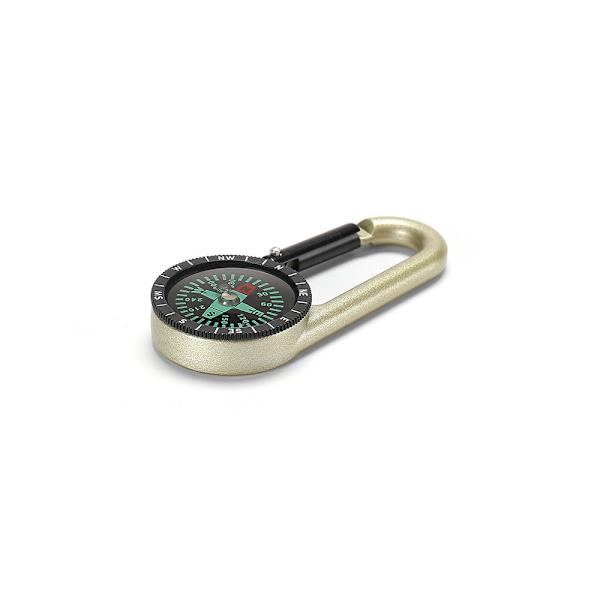 Kompasskarabin for gutter, grå, diameter 3 cm, ZQKLA