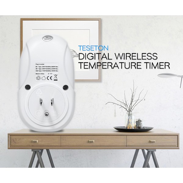 Smart trådløs temperaturkontrol stikdåse, Kold og Varme mod, ZQKLA