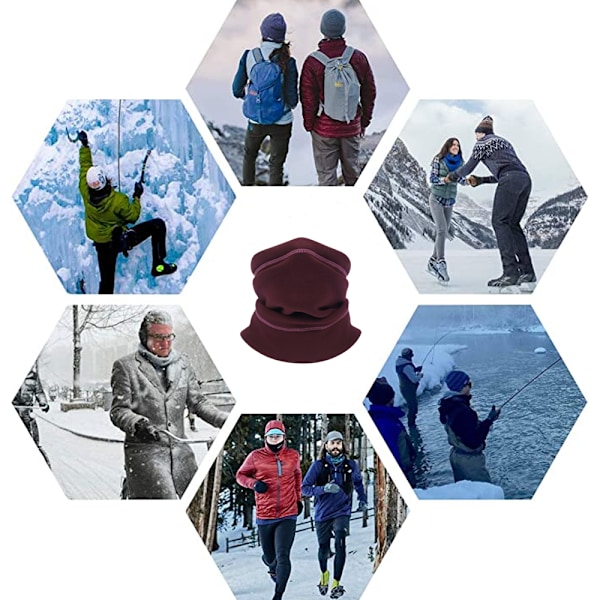 Lämmin fleece-kauluri, pehmeä paksu fleecevuori talveen, ZQKLA