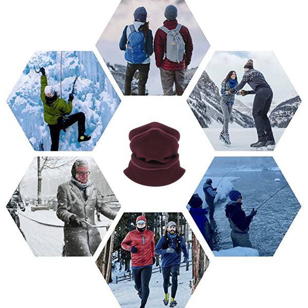 Termisk Fleece Halsvärmare, Vinter Mjukt Tjockt Fleece Foder, ZQKLA