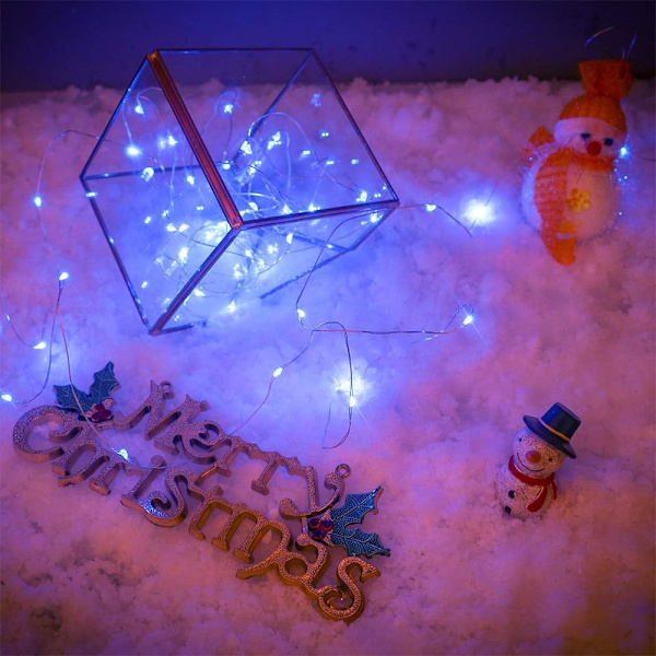Batteridrivna 6.6Ft/2M 20 LED-ljusslingor Blinkande Chris,ZQKLA