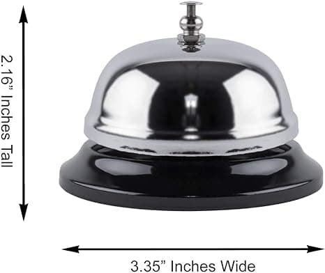 2-pack Ringklocka Reception 8,5 cm Silver Metall Rostskydd, ZQKLA