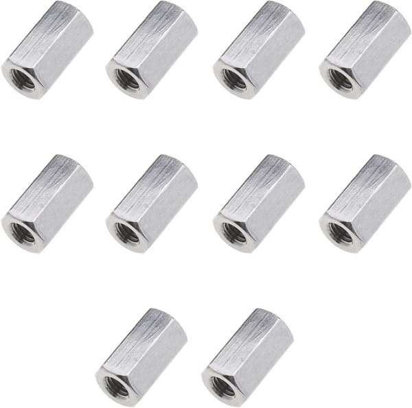 10 stk. Hex Stud Connector Sæt M5x8x10mm Lige Forlængelse Th,ZQKLA