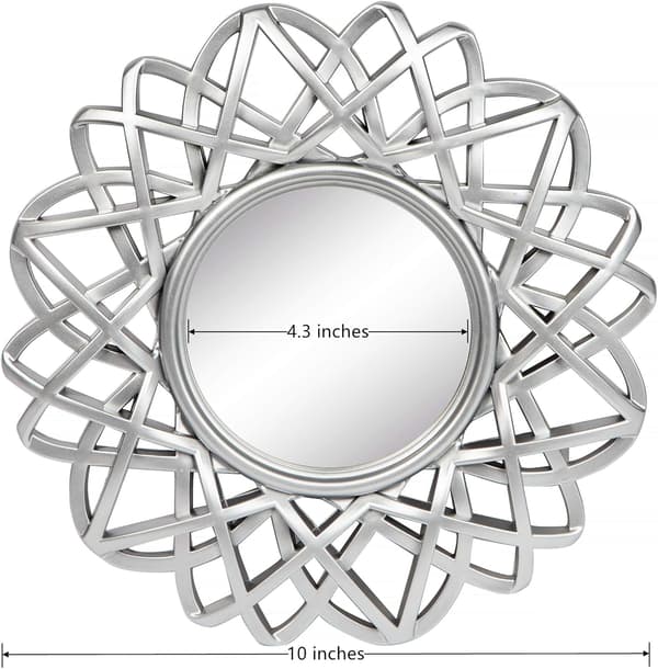 Set med 3 Silver Spegel för Väggdekoration - Sovrum och Heminredning -