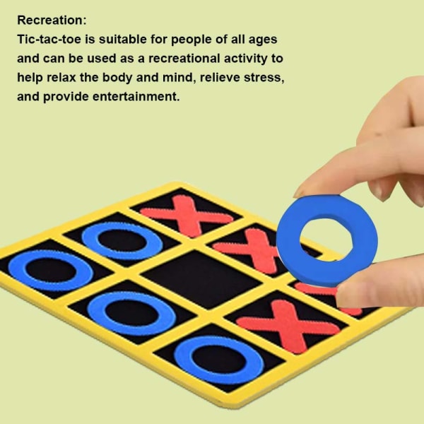 Tic Tac Toe bärbart och tidlöst klassiskt leksaksstrategispel för